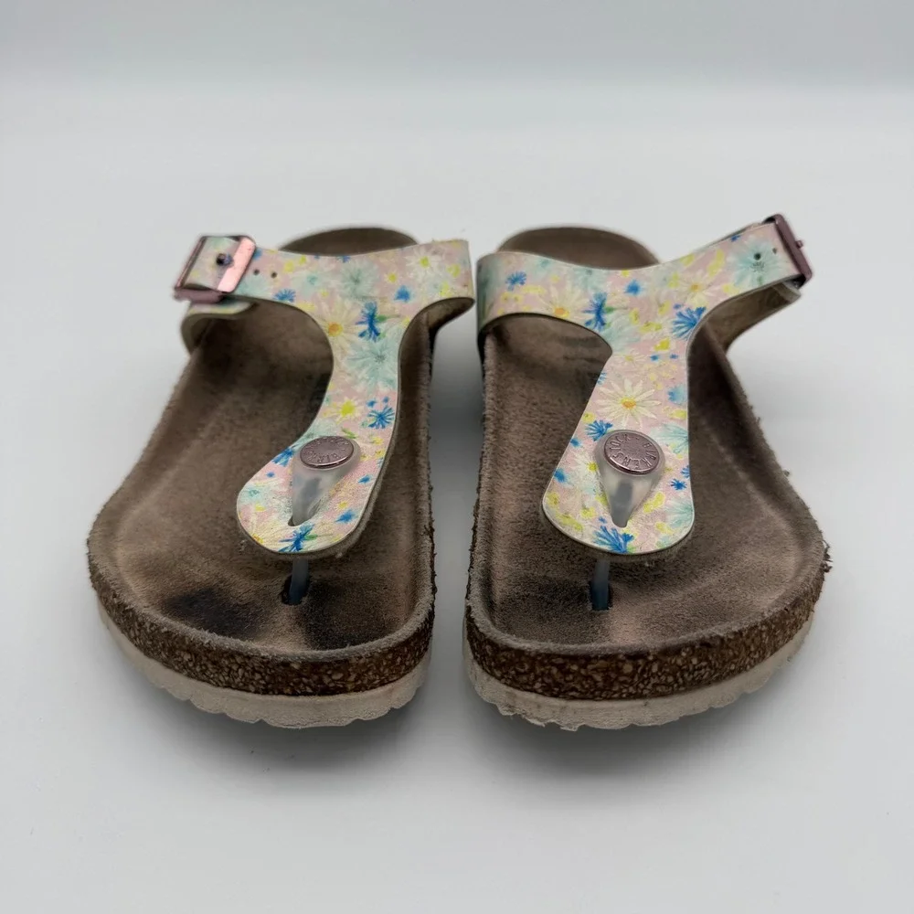 Birkenstock Gizeh Thong Sandals Youth Kids Girls EU 33/US 2 Floral Light Rose